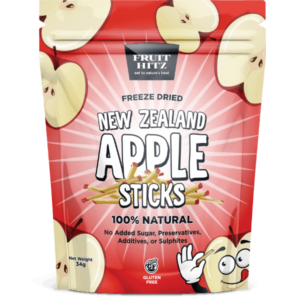 Freeze Dried New Zealand Apple Sticks 34g