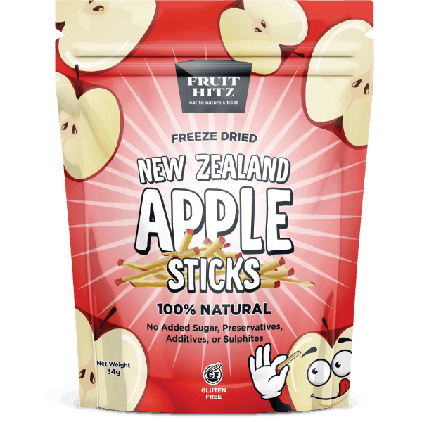 Freeze Dried New Zealand Apple Sticks 34g